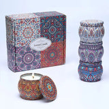 4PCS Plant Essential Oil Aromatherapy Scented Soy Wax Candles