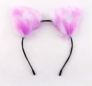 Speckled Purple & White Fox Ears