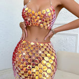 Round Sequin Ravewear 2 Piece