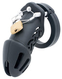Black Long Silicone Chastity Cock Cage