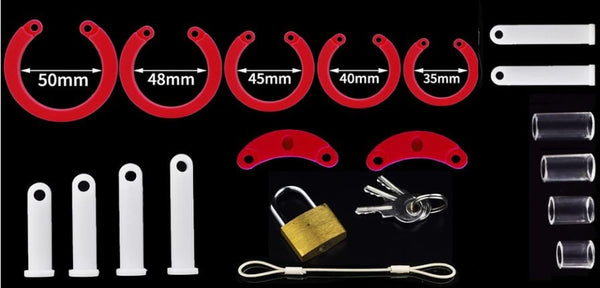 Black Long Silicone Chastity Cock Cage
