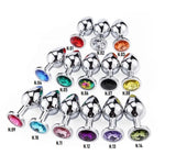 Small Jewelled Silver Anal Plug
