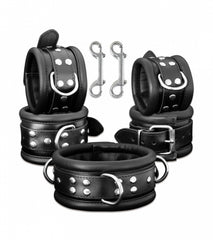 Luxury Leather Black  Bondage Kit