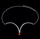 Red Gemstone Chest Bust Chain