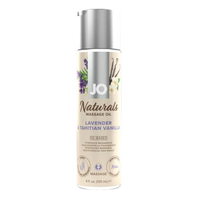JO Naturals Massage Oil - Lavender & Tahitian Vanilla