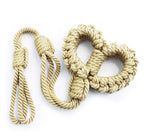 Shibari Beige Cotton Rope Wrist Cuffs