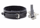 Black with White Stitching Collar