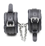Black with White Stitching Wrist Restraints