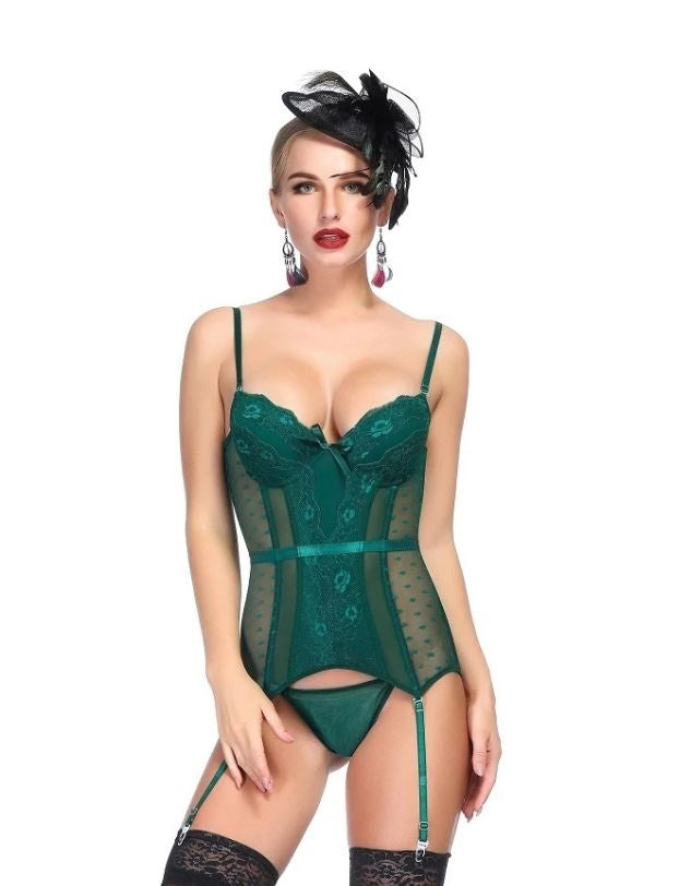 Green Bustier Set