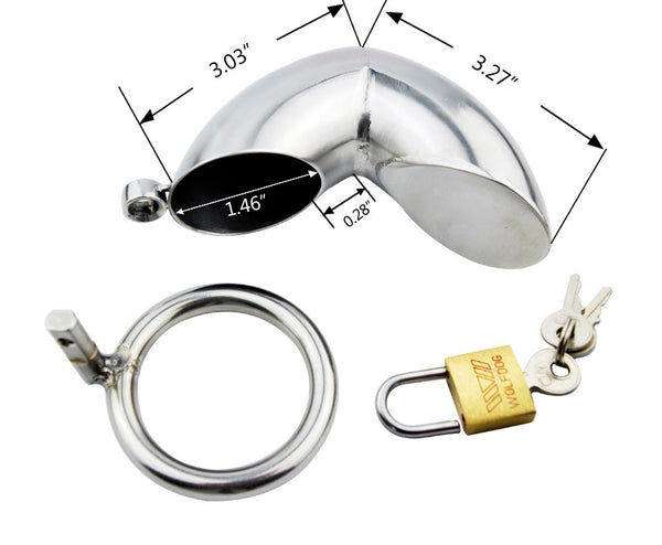 Stove Pipe Steel Chastity Cock Cage