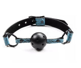 Blue Crocodile Pattern Gag