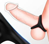 Tear Drop Liquid Silicone Cock ring: Black