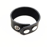 Leather Adjustable Cockring: Black