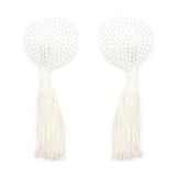 White Sequin Heart Nipple Pasties