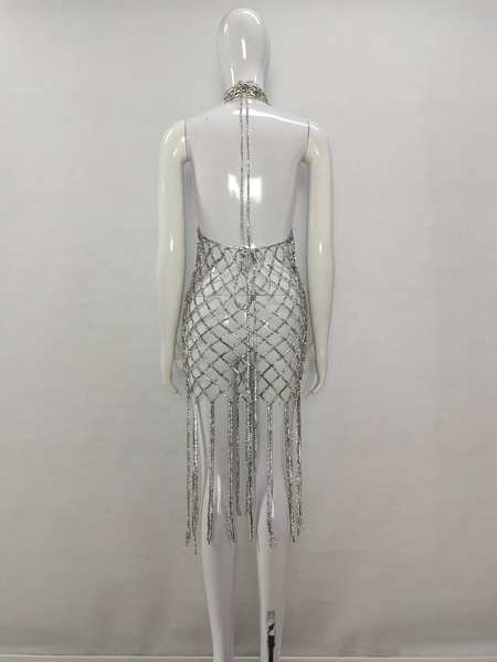 Crystal Halter Ball Gown