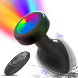 LED colourful vibrating anal plug