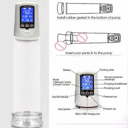 Free Male Sex Toys LCD Male Sleeve Enlarger Enhancement Electric Automatic Vibrator Vacuum Penis Pump