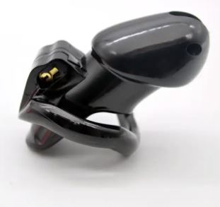 Black Hard Resin Chastity Cock Cage