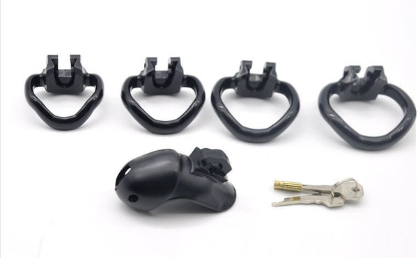 Black Hard Resin Chastity Cock Cage