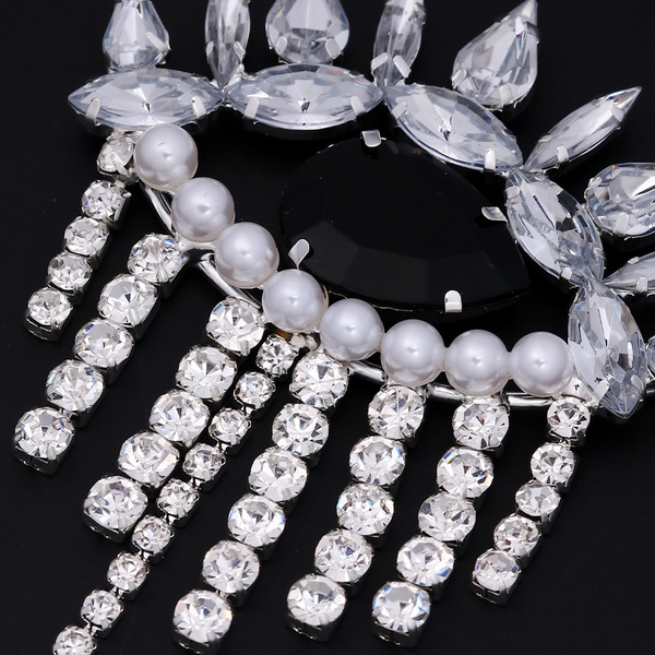 Rhinestone Eyes Choker Harness with Nipple Pasties