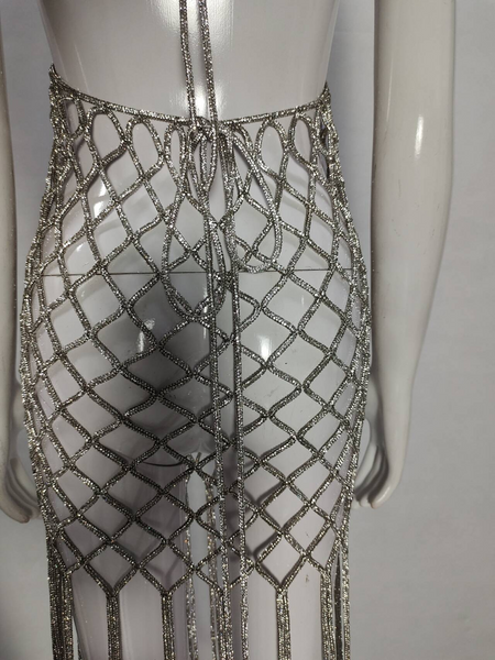 Crystal Halter Ball Gown