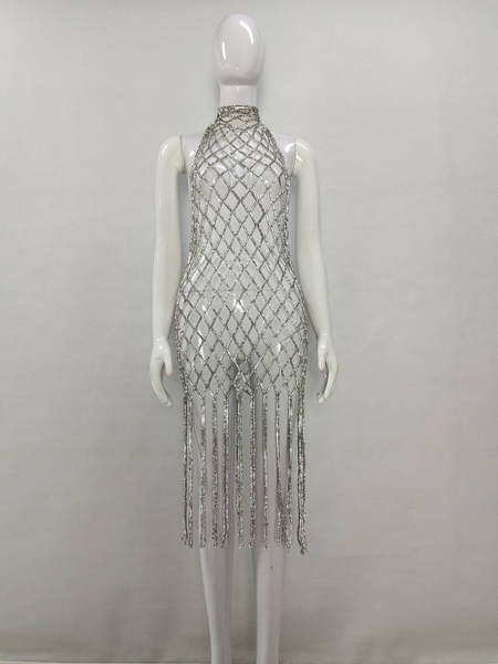 Crystal Halter Ball Gown