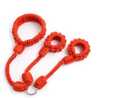 Shibari Red Rope Collar & Cuffs