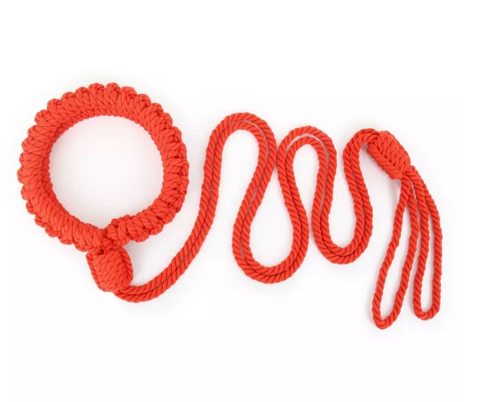 Shibari Red Cotton Rope Collar