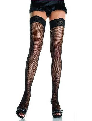 Lacetop Small netting Fishnet Thigh high Stockings