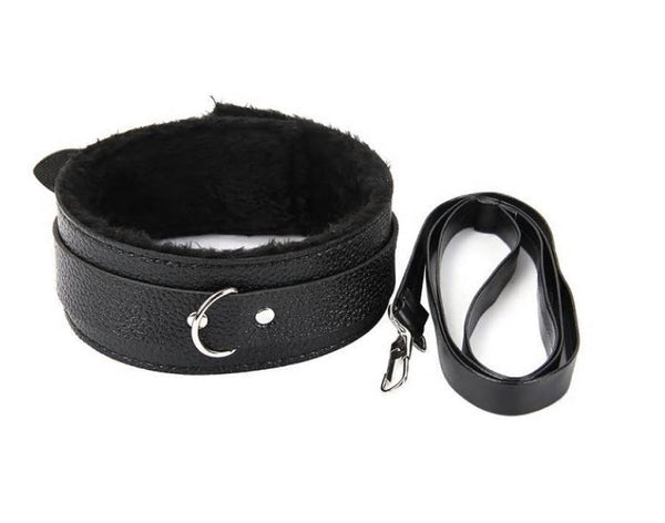Flexible Fluffy Collar with Leash