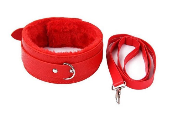 Flexible Fluffy Collar with Leash