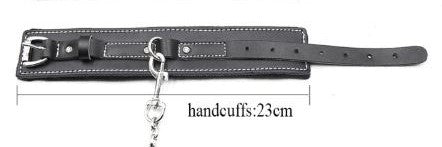 Black with White Stitching Wrist Restraints