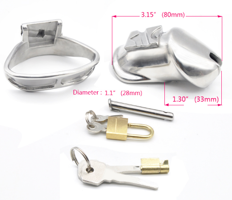 Low Profile Steel Chastity Cock Cage