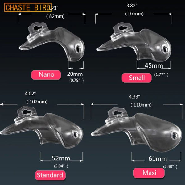 Clear Hard Resin Chastity Cock Cage
