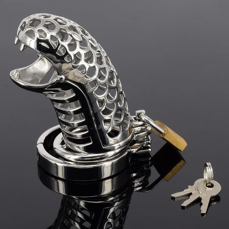 Snake Steel Chastity Cock Cage