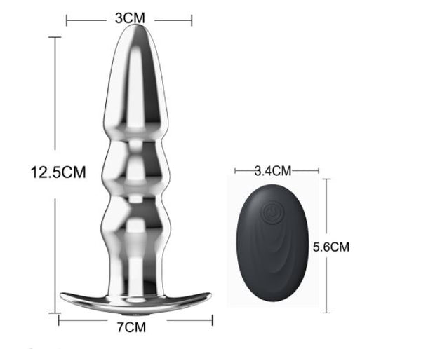 Metal Ultra Remote Anal Plug