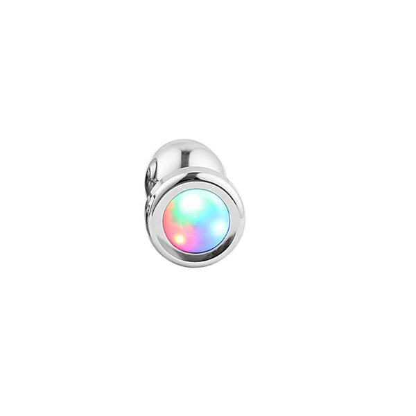 Small Light Up Silver Anal Plug