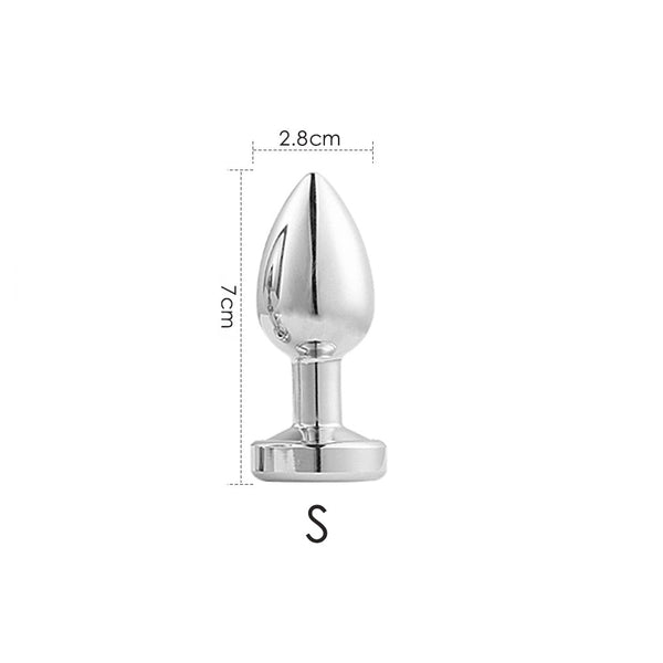 Small Light Up Silver Anal Plug