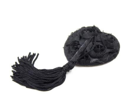 Black Rose Heart Nipple Pasties