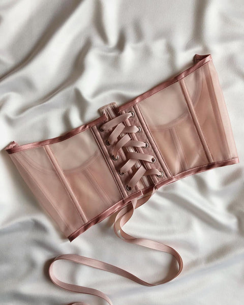 Under Bust Beige Corset