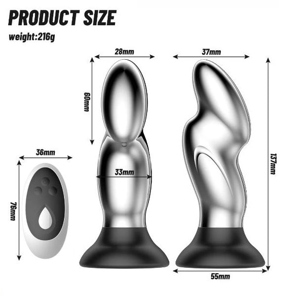 Suction Remote Vibrating Anal Plug