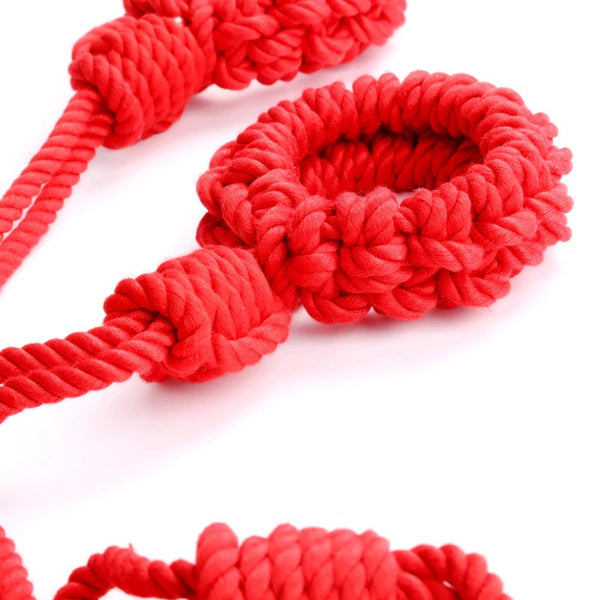 Shibari Red Rope Hogtie Cuffs
