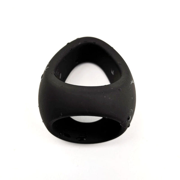Tear Drop Liquid Silicone Cock ring: Black